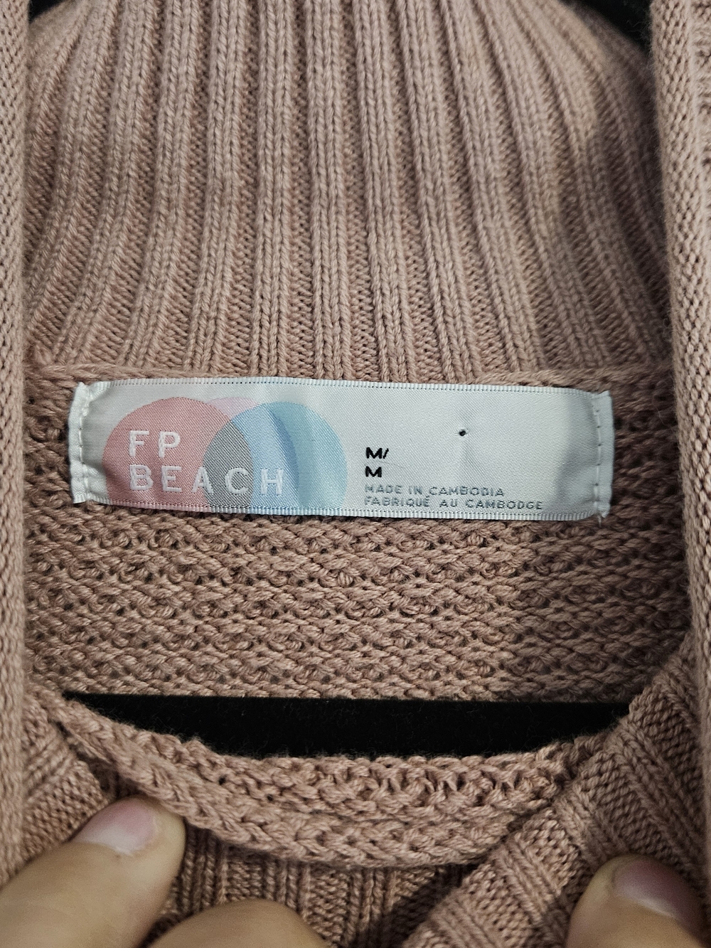 Free People FB Beach Chunky 100% Cotton Knit Sweater – Size Medium - Picture 2 of 7
